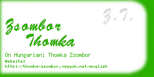 zsombor thomka business card